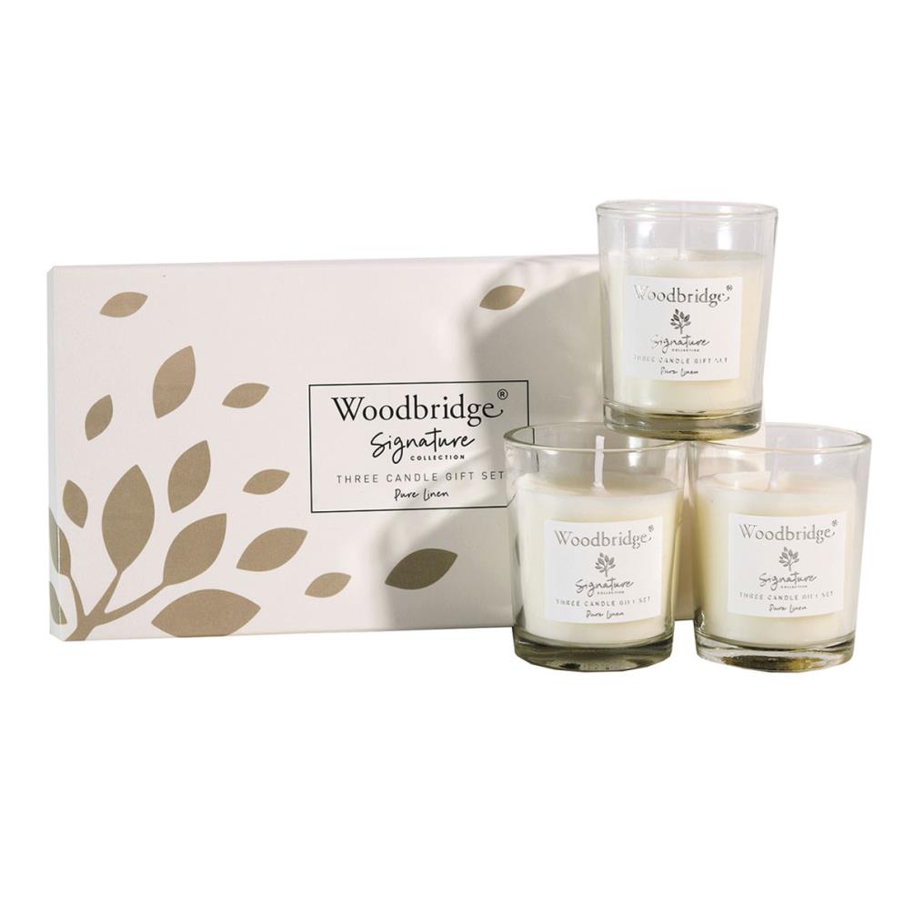 Woodbridge Pure Linen 3 Votive Gift Set £10.79